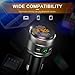 IMDEN Bluetooth 5.4 FM Transmitter for Car, MP3 Music Player Wireless Radio Adapter Kit with QC 3.0 Fast Charger, Hands-Free Calling, Supports USB Drive for 12V/24V Vehicles