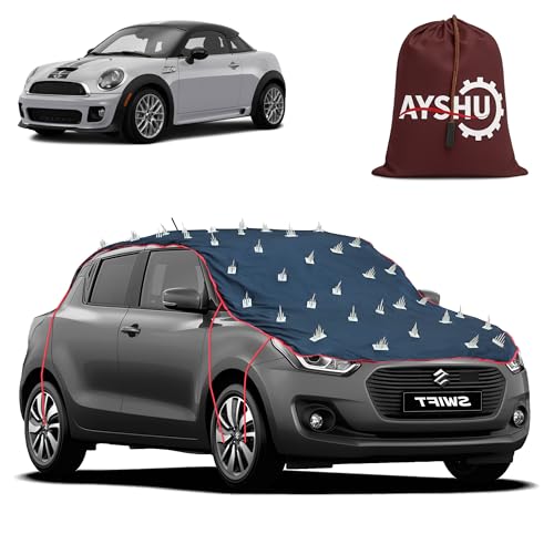 Image of AYSHU Water-Resistant Spike Car Cover for Mini Countryman Coupe - Protects from Dogs, Monkeys, Dust, Sunlight & UV - Full Roof Universal Fit