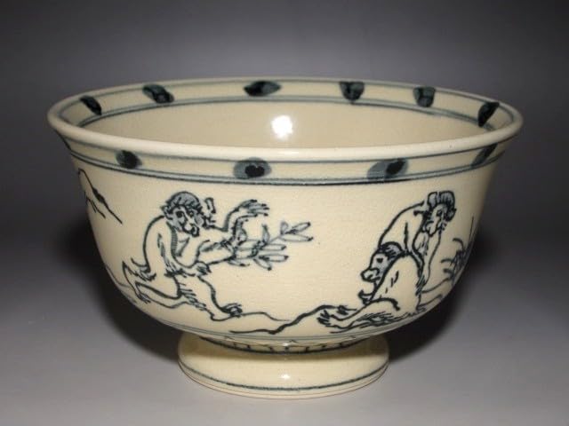 Amazon.co.jp: 西村徳泉 安南写茶碗「末広」 表千家而妙斎花押