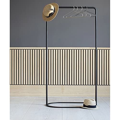 Présentoir de magasin de vêtements industriels noir minimaliste