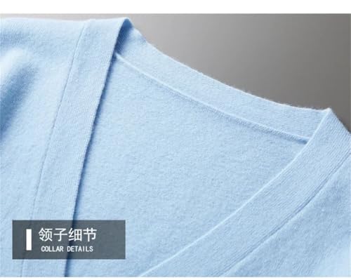 Men's Cardigan Sweaters V-Neck Long Sleeve Solid Color Casual Knit Sweater Tops3