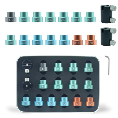 Oyserhom Bullet Comparator Kit With 14 Inserts Headspace Gauge Set With Compa...