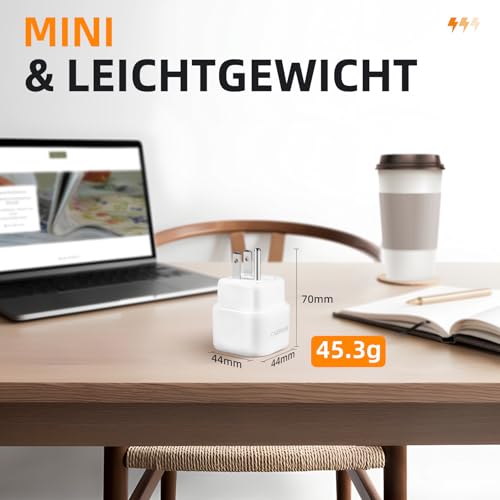 2 Stück Reiseadapter USA Adapter Steckdose Kanada DeutschlandStecker, Reiseadapter Typ B Steckdose, Steckdosenadapter USA für EU nach Amerika/Kanada/Mexiko/Thailand