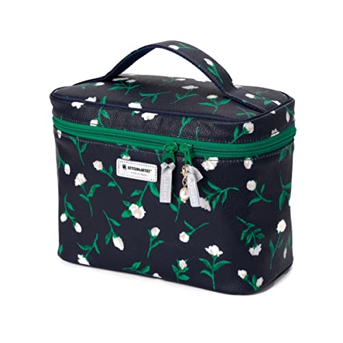 化粧ポーチ 大容量 トリップ用トールバニティ ブルームフリーリー 紺 2OP-GF20 artisan&artist