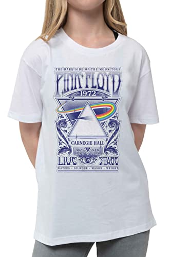 Pink Floyd Kids T Shirt Carnegie Hall Poster Official White Ages 1-12Yrs Size Medium (7/8 Yrs)3
