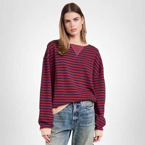 Free People Womens Classic Striped Crew Nautical Combo Medium