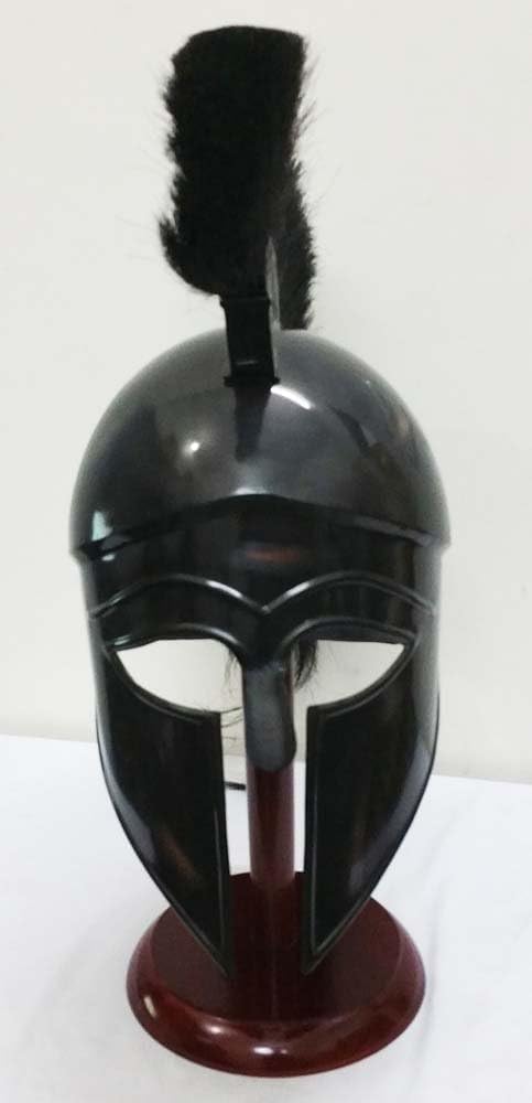 THORINSTRUMENTS Casco griego corintio, casco antiguo medieval armadura caballero espartano réplica casco con soporte libre