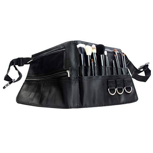 ONEGenug Pinceau de Maquillage, Sac de Rangement pour Outils de maquilleur Porte-Brosse cosmétique Portable 22 Poches avec Sangle de Ceinture