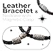 Handmade Mens Thick Braided Leather Necklace and Bracelet Two Pieces Set with Filigreed Stainless Steel Magnetic Clasp - Genuine Leather Necklace and Bracelet for Men