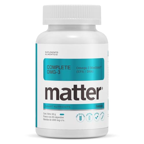 Vitamínicos, MATTER SMART NUTRIENTS | Suplemento Alimenticio Complete OMG-3 | Concentrado de aceite de pescado Omega-3 MaxSimil® Alta absorción | Equilibrio y energía |...