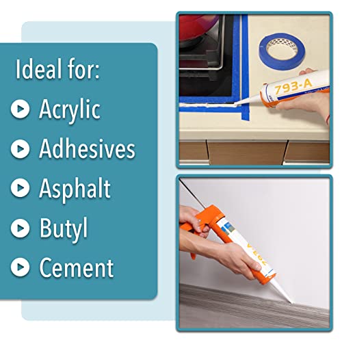 Bates Caulking Gun, 101 Thrust Ratio, Orange, Caulking Tool Gun