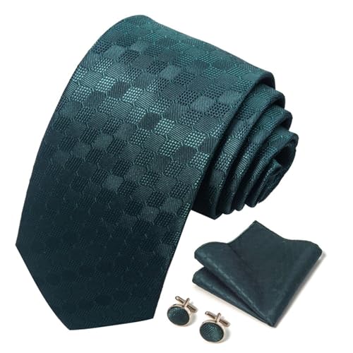 Set de corbata para hombre con pañuelo y gemelos