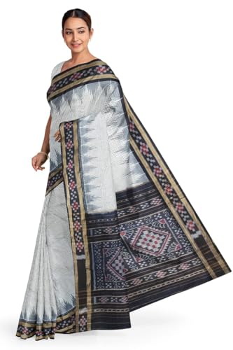 Image of Sambalpuri Cotton Saree of Odisha Ikkat Orissa Traditional Handloom Sari | Bomkai | Pata | Nuapatana | sambalpuri saree | khandua patta sare | without Blouse JH993