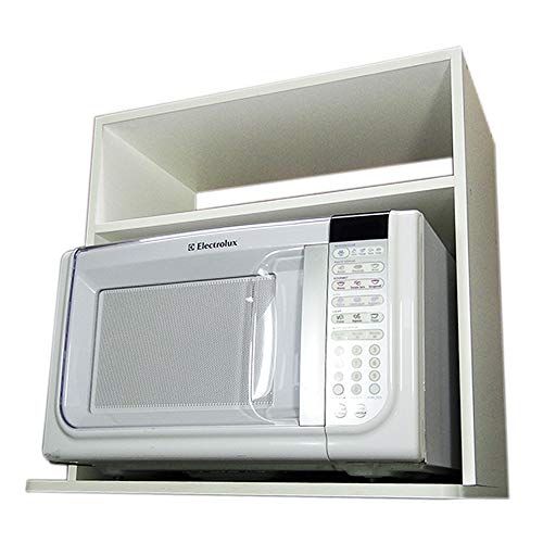 Suporte de Microondas ou Forno Madeira em MDF Branco TX Móvel Modular Cozinha
