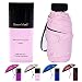 Compact Travel Umbrella with Waterproof Case, 6 Ultra Strong Ribs Finest 99% UV Protection Outdoor Umbrella for Women and Men (Pink)