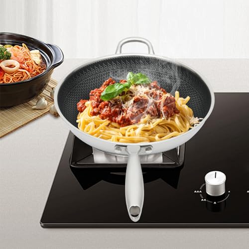 Wok de acero inoxidable 13.4 pulgadas antiadherente miniatura 4