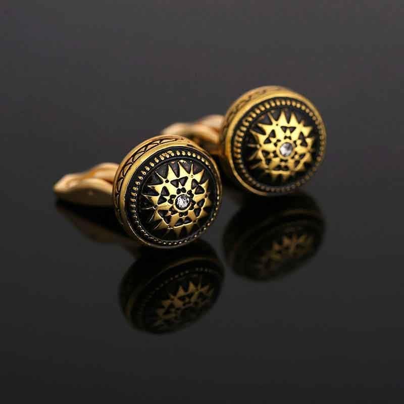 French Shirt Cufflinks Grid Cuff-link European Men Sleeve Button sleeve button