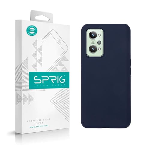 Image of SPRIG Compatible with Realme GT Neo 3T Premium SilkTone (Liquid Silicone) Back Cover Drop Tested Shock Proof Mobile Case for Men, Women, Boys and Girls with Camera Protection (Midnight Blue)