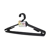 GSC 2702550 Set de 5 Perchas plástico, Negro, 42 x 15 x 10 cm