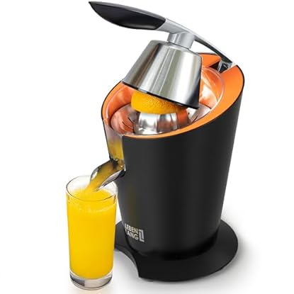 Foto di LEBENLANG Spremiagrumi elettrico 600W - Cono in acciaio inox & senza BPA I Spremi agrumi elettronico professionale I Spremuta arancia citrus Juicer machine I Spremi arance automatico melograno piccolo