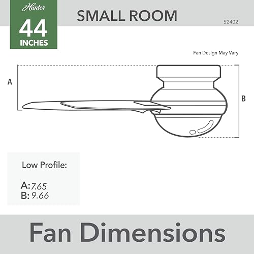 Hunter Presto, Indoor, Ceiling Fan, Wall Control, 44 inch, Matte White by Hunter - Used condition - Image 7