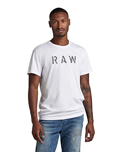 G-Star Para Hombre Camiseta Raw, Blanco White D22776-C506-110 , M G-Star Para Hombre Camiseta Raw, Blanco White D22776-C506-110 , M