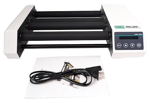 Lab Roller Mixer Roller Mixing Machine with Horizontal Rolling Rotating Shaking Speed 20-80rpm Max Capacity 1L Reagent Bottle*2/2kg for Mixing Viscous Liquids and Solid Suspensions, Etc.