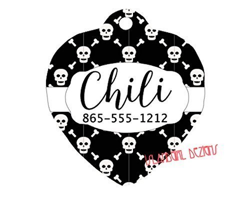 Skull & Crossbone Pet ID Tag- Personalized