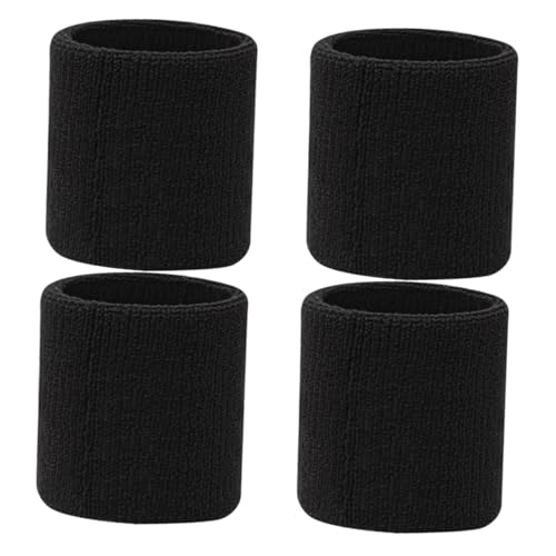 MOTHNUR 4pezzi Braccialetti Sportivi in Cotone Fasce Antisudore Traspiranti Per Corsa Fitness e Braccialetti Assorbenti Per e