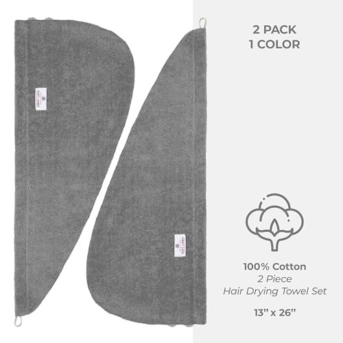 American Soft Linen Toalhas de cabelo 100% algodão para mulheres, touca de toalha de cabeça, turbant
