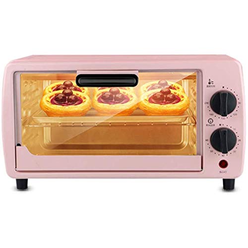 9L Mini-Backofen mit 600 W Einstellbarer 60-Minuten-Zeitsteuerung Unabhängige Temperaturregelung Elektro-Backofen mit doppelter Glastür nach