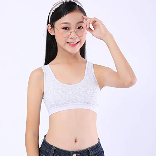 DYNWAVE Sutiã esportivo para meninas adolescentes para ioga fitness, Branco, as described