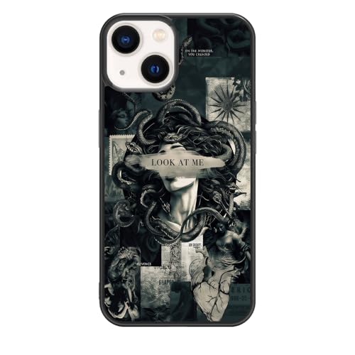 qizjio Cool Medusa Phone Case Shockproof Protective Greek Mythology Snake Phone Cases for iPhone 15