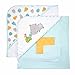 Just Born Boys and Girls Newborn Infant Baby Toddler Bath Baby Hooded Towel and Washcloth 4-Pack, Grey/Green/Hippo, One Size