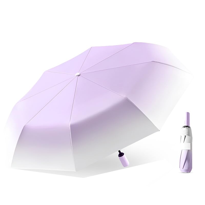 Image of Contacts Compact Folding Umbrella - Windproof Travel Umbrella with Automatic Open /Close, Waterproof, UV Protection, Portable Umbrella for Men, Women & Kids
