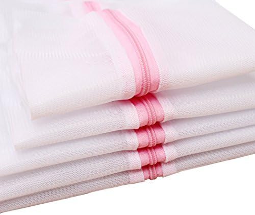 NuEmporia Delicates Mesh Laundry Bags (Set of 5), Lingerie Bags for Laundry, Washing Bags for Dirty Clothes, Bras, Underwear, Intimates, Socks, Garments, Hosiery and Other Delicate Items