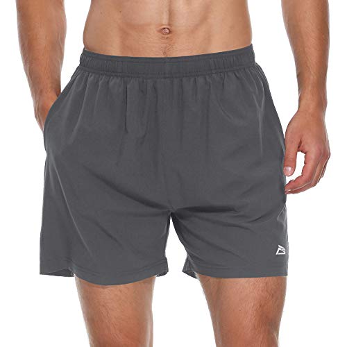 FEDTOSING Sport Shorts Herren Laufshorts Schnelltrocknende Leichte Workout Training Shorts Taschen Grey 2XL Cover