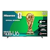 Hisense 55' Class U6 Series Best Value Mini-LED 4K UHD Smart HDR Gaming Fire TV (55U65QF, 2025 Model) - QLED, Native 144Hz, Motion Rate 480, Dolby Vision IQ, Dolby Atmos, Game Mode Pro, Alexa Built In