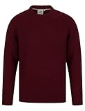Tokyo Laundry Brendean - Jersey de punto grueso con cuello redondo para hombre, Claret Twist, L