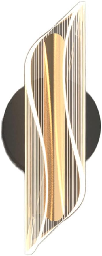 Applique Murale En Acrylique Courbé, Mini Applique Murale De Chevet En Métal, Appliques Murales D'Éclairage Décoratif Led Modernes 12W Pour Chambre À Coucher, Appliques Murales Minimalistes No