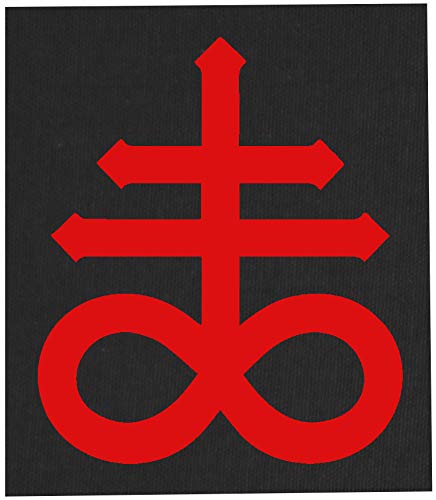 Leviathan Cross Canvas Print or Back Patch - Pentagram Demonic Devil Evil Goat Mendes Skull Goat's Head Gothic Metal Occult Satan Satanic Skeleton Voodoo Wicca Baphomet Inverted (12 x 14 Inches)