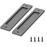 INCAUCA 2 Pack Barn Door Handles, 6 Inch Flush Door Pull, Recessed Door Handles, Sliding Closet Door