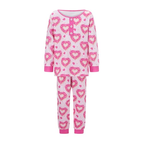 Multitrust Mommy and Me Valentines Pjs Matching Sets Long Sleeve Shirt Tops and Pants Mama and Me Pajamas Set Sleepwear4