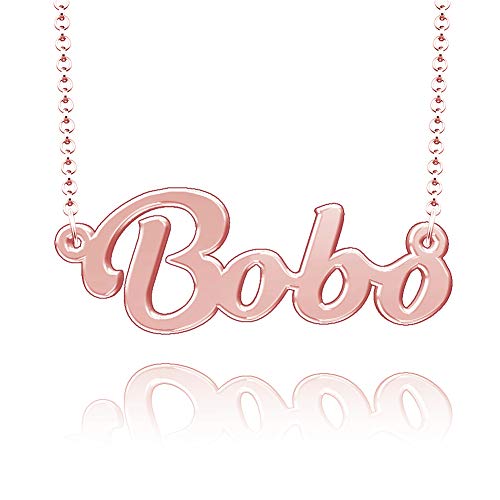 Infinite Memories Womens Personalized Sterling Silver Custom Costco Catholic Word Bobo Necklace