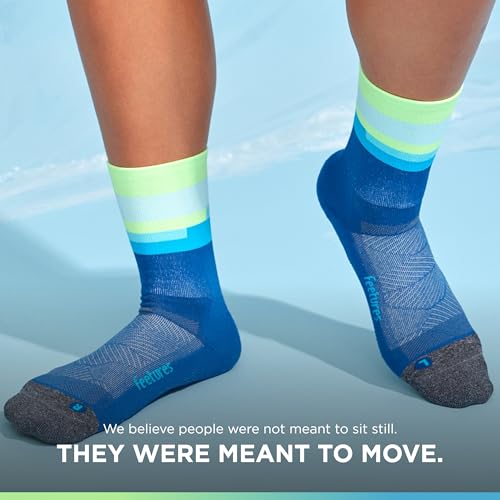 Image of Feetures Elite Light Cushion Mini Crew Sock - Sport Sock with Targeted Compression