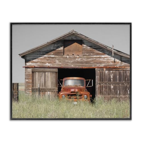 'Vintage Pickup Truck Weathered Country Barn'| Framed Giclee Art