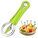 4 in 1 Edelstahl Obstwerkzeug Set mit Fruchtgabeln, Obst Löffel Cutter Set, Melonenausstecher Kugeln, Obstschnitzmesser, Wassermelonen Schäler, Küche Gemüse Werkzeuge zum Schneiden und Schnitzen