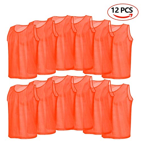 Pinnies Esportivos de Vôlei, Pacote Com 12 Colete de Futebol Respirável para Adultos Camisas Babador