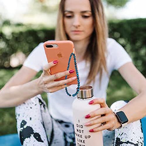 C&L Accessories Beaded Phone Charm Cell Phone Lanyard Wrist Strap Handmade Natural Gemstone (Blue Tiger Eye) #TOP2