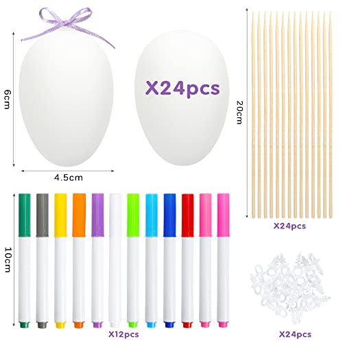 Uova di Pasqua Decorative,SIMSPEAR Set di 24 Uova